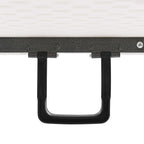 Mesa de jardín plegable con 2 bancos acero y HDPE blanco 180 cm