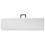 Mesa de jardín plegable con 2 bancos acero y HDPE blanco 180 cm