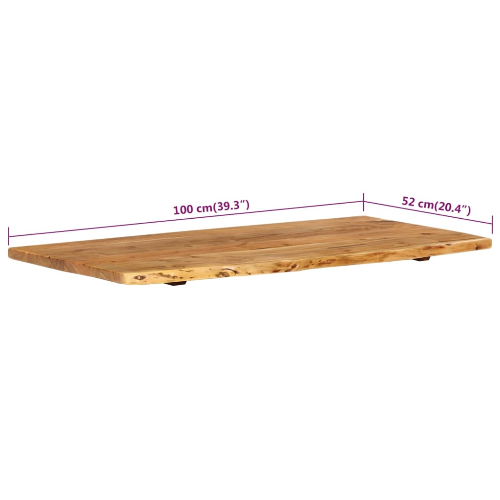 Encimera para armario tocador madera maciza acacia 100x52x2,5cm