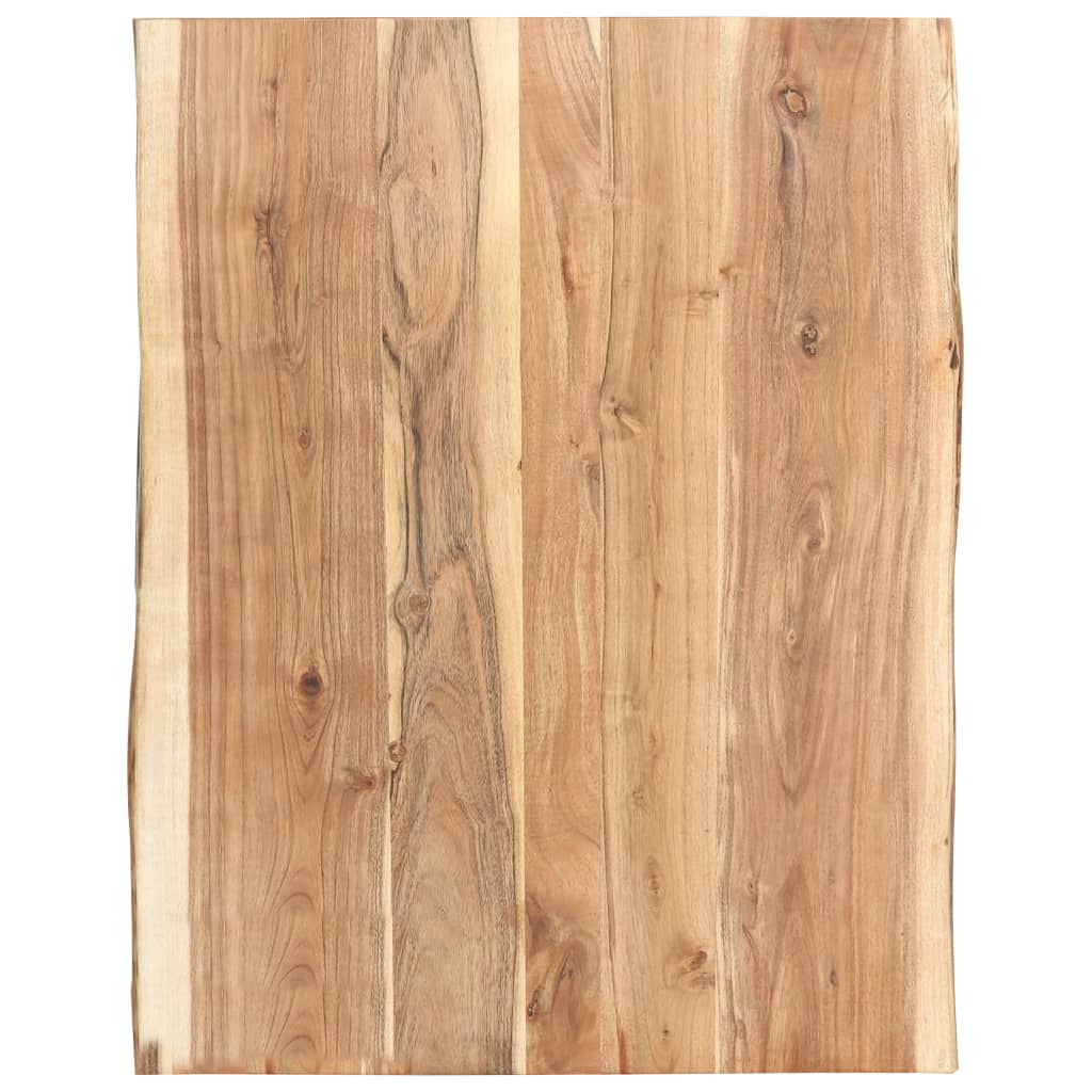 Solid acacia wood tabletop 100x(50-60)x2.5 cm