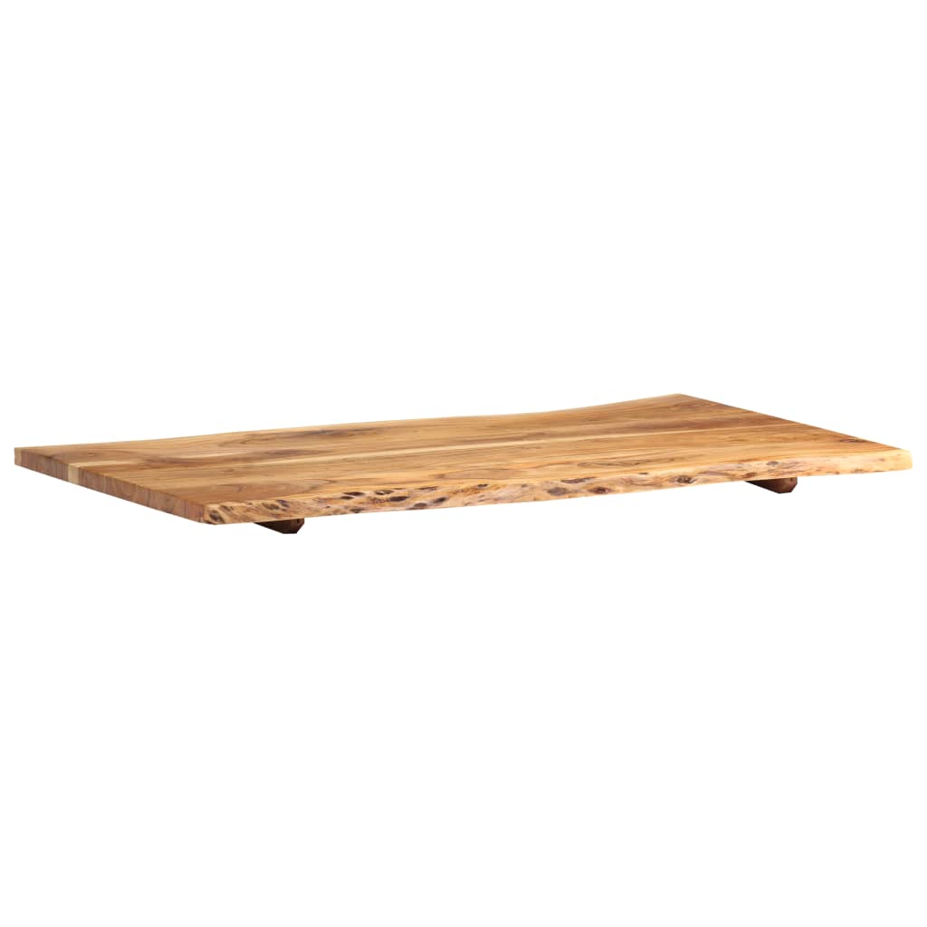 Superficie de mesa de madera maciza de acacia 100x(50-60)x2,5 cm