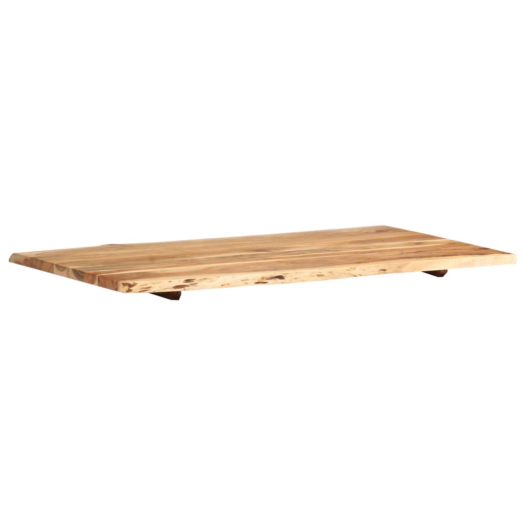 Superficie de mesa de madera maciza de acacia 100x(50-60)x2,5 cm