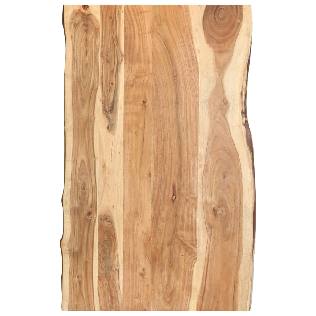 Solid acacia wood tabletop 100x(50-60)x2.5 cm