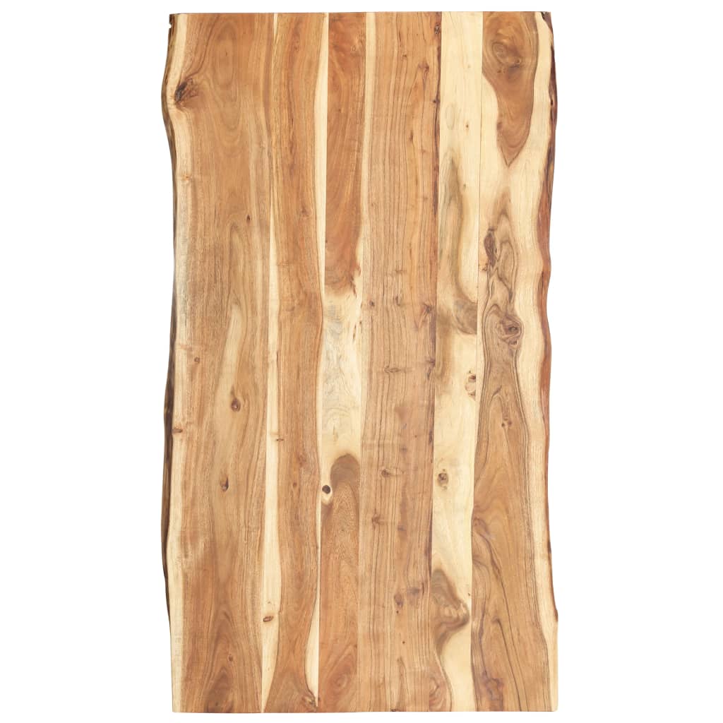 Solid acacia wood tabletop 100x(50-60)x2.5 cm