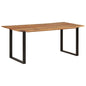 Mesa de comedor de madera maciza de acacia 118x58x76 cm