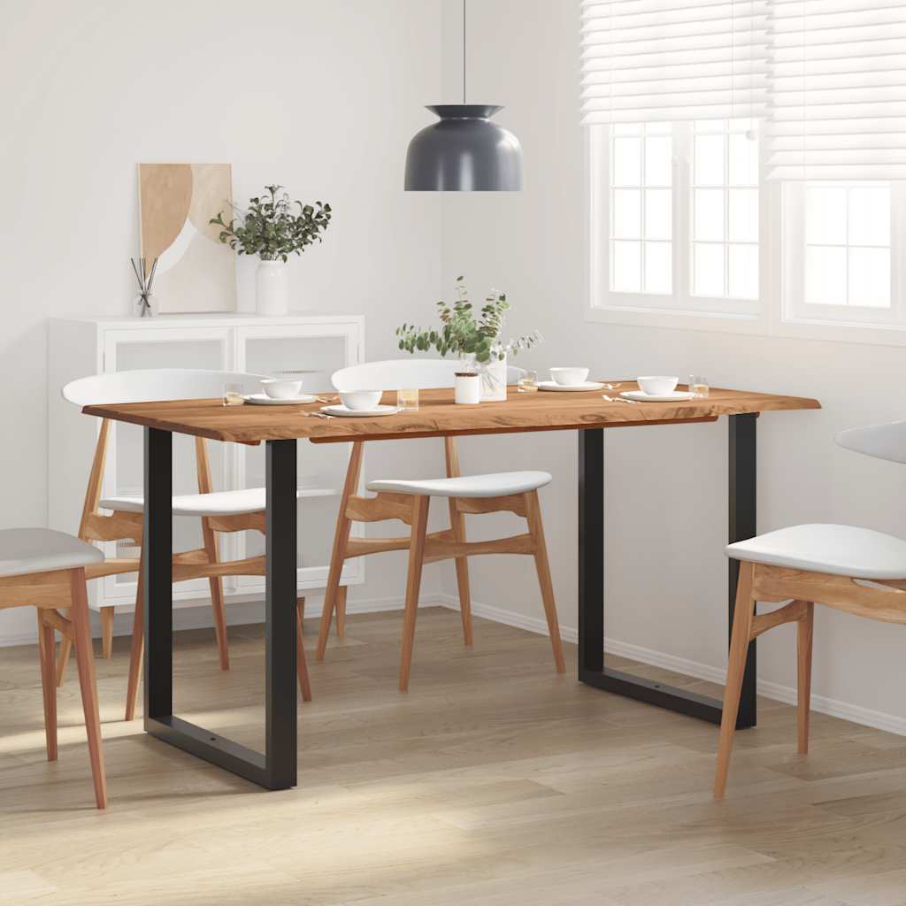Solid acacia wood dining table 118x58x76 cm
