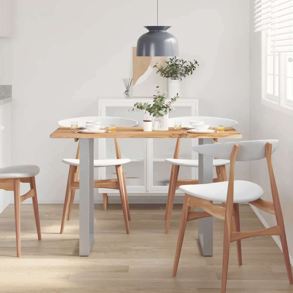 Mesa de comedor de madera maciza de acacia 118x58x76 cm