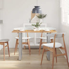 Mesa de comedor de madera maciza de acacia 118x58x76 cm