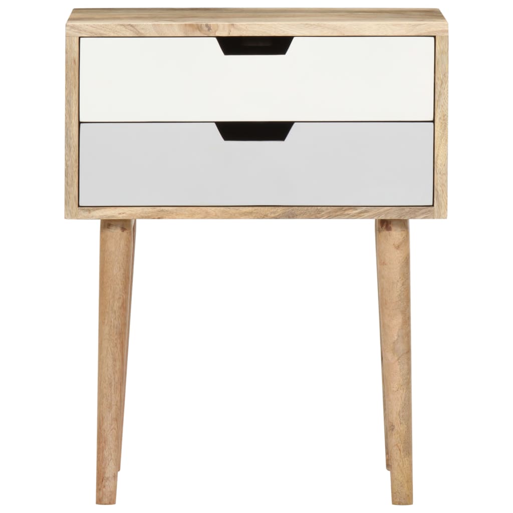 Mesita de noche de madera maciza de mango 47x35x59 cm