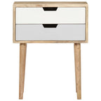 Mesita de noche de madera maciza de mango 47x35x59 cm
