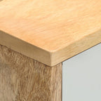 Mueble para TV de madera maciza de mango 110x35x48 cm