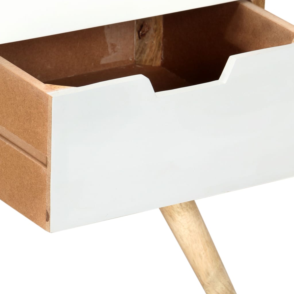 Mueble para TV de madera maciza de mango 110x35x48 cm