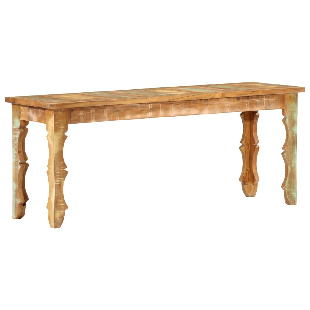 Banco de madera maciza reciclada 100x30x50 cm