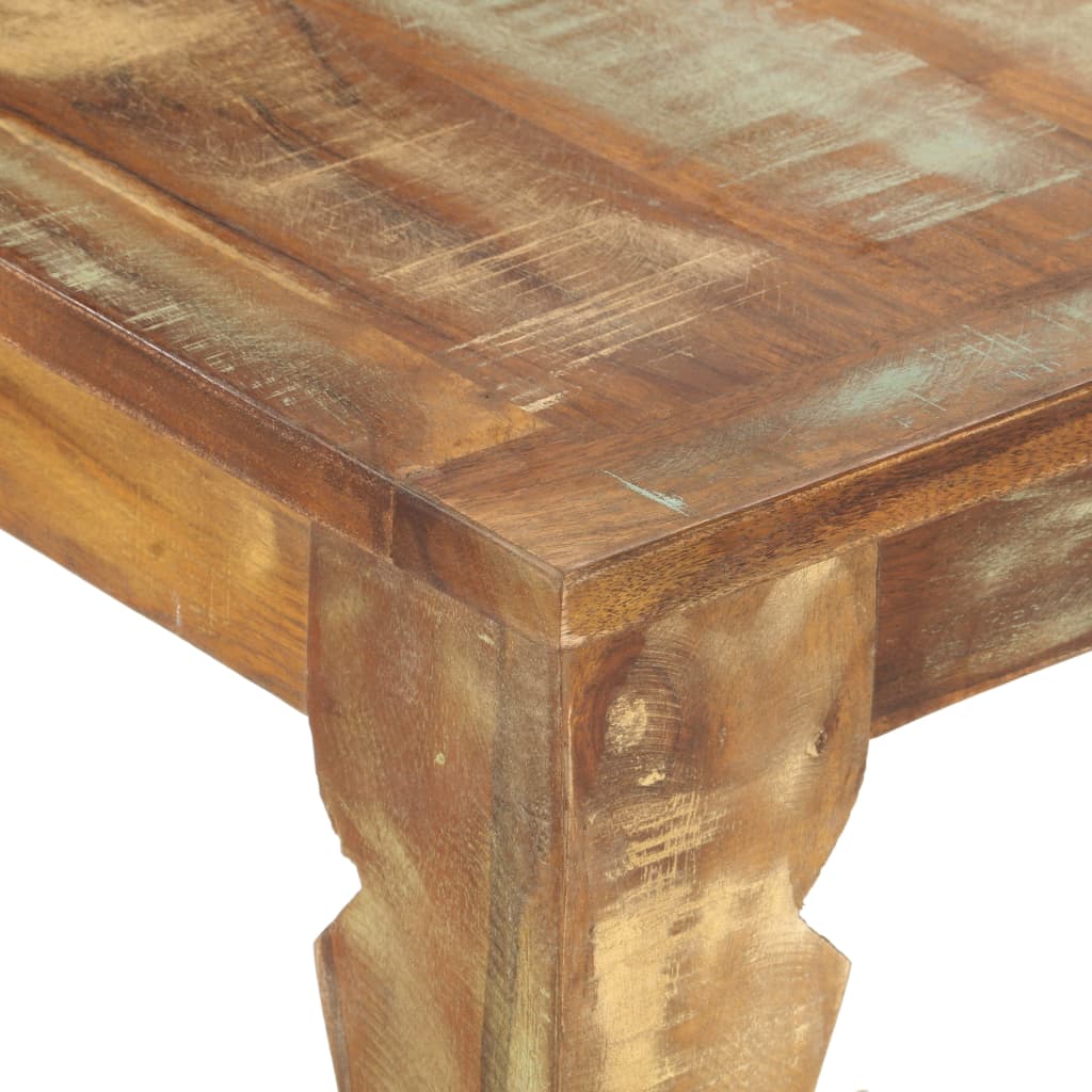 Mesa de comedor de madera maciza reciclada 160x80x76 cm