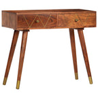 Mesa consola de madera maciza de acacia 90x35x76 cm