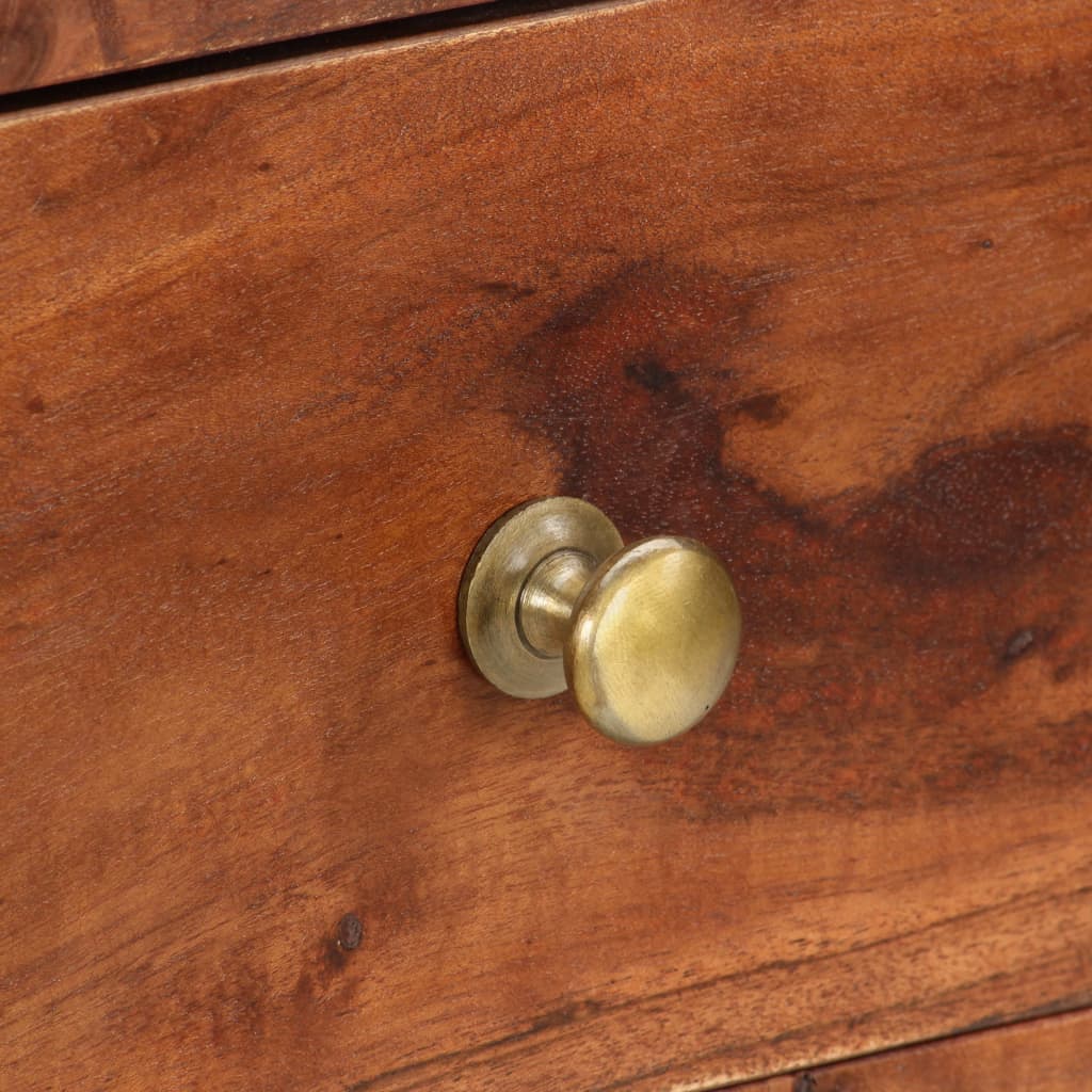 Mesa consola de madera maciza de acacia 100x35x76 cm