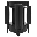 Barrera de cinta retráctil negro 200 cm