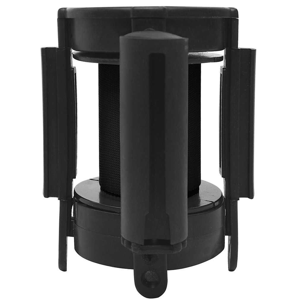 Barrera de cinta retráctil negro 200 cm