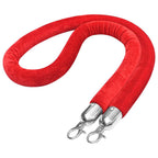 Cuerda para poste de control de masas terciopelo rojo plateado