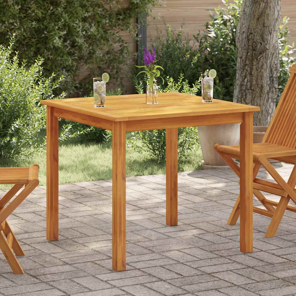 Mesa de comedor de jardín madera maciza de acacia 110x110x75 cm
