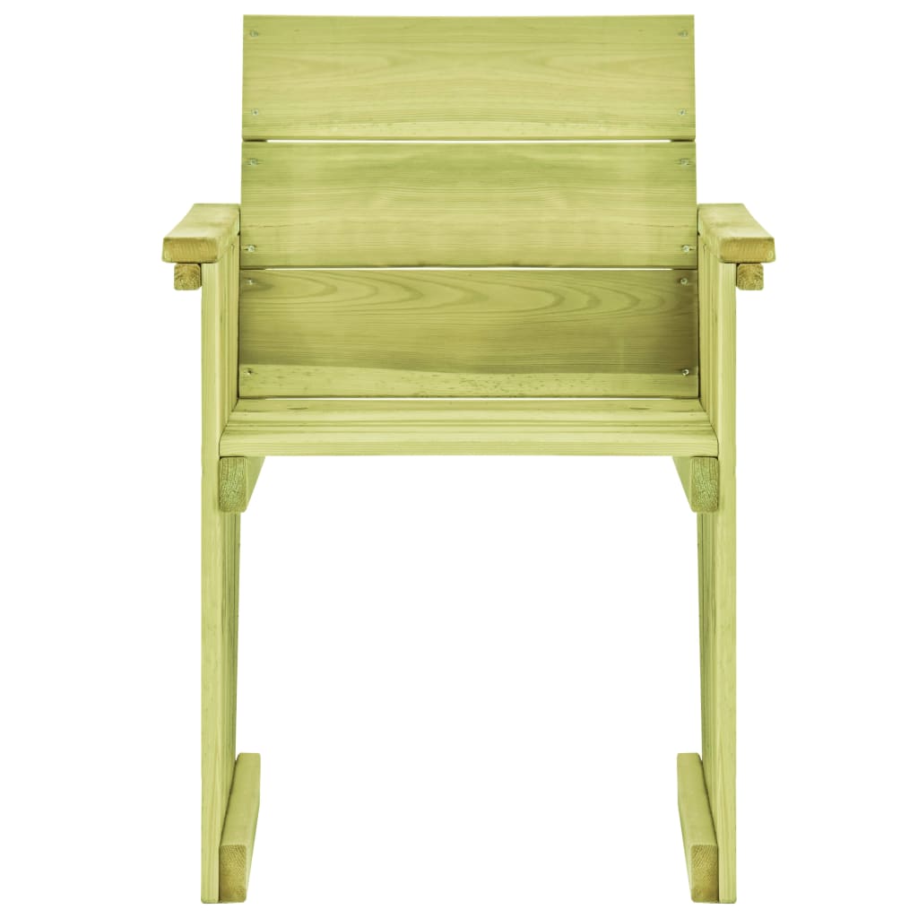 Silla de jardín de madera de pino impregnada