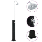 Ducha solar negra 214 cm 20 L