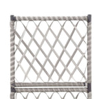 Enrejado y arriate 1 maceta ratán sintético gris 30x30x107 cm
