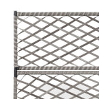 Enrejado y arriate 3 macetas ratán sintético gris 83x30x130 cm