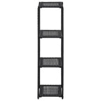 Estantería de almacenaje ratán sintético negro 30x30x120 cm