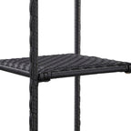 Estantería de almacenaje ratán sintético negro 30x30x120 cm