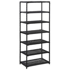 Estantería para zapatos de ratán sintético negro 50x30x120 cm