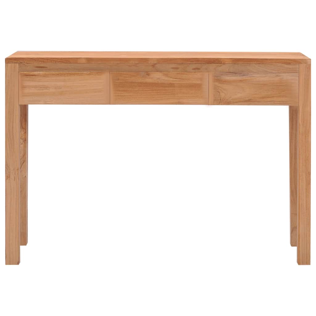 Mesa consola de madera maciza de teca 110x35x75 cm