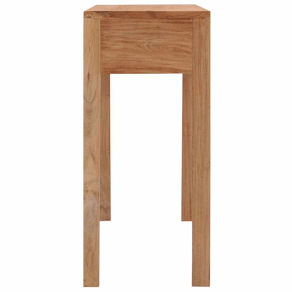 Mesa consola de madera maciza de teca 110x35x75 cm