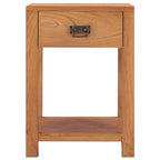 Mesita de noche de madera maciza de teca 35x35x50 cm