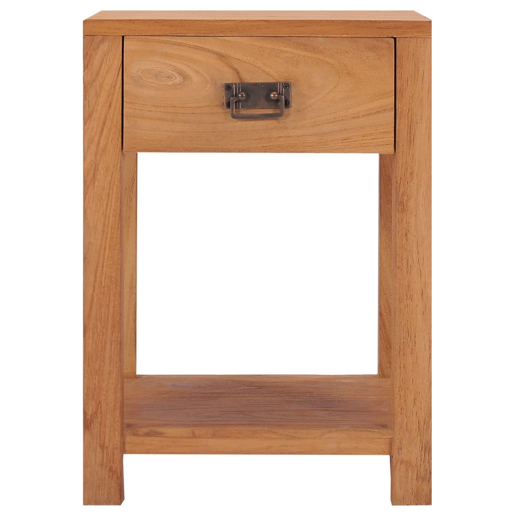 Mesita de noche de madera maciza de teca 35x35x50 cm