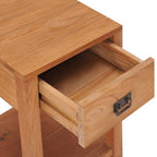Mesita de noche de madera maciza de teca 35x35x50 cm
