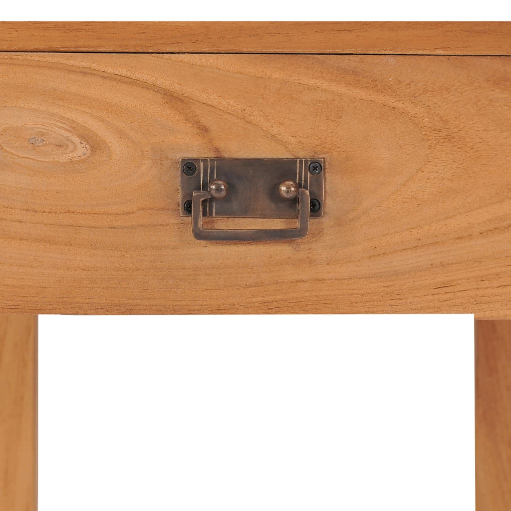 Mesita de noche de madera maciza de teca 35x35x50 cm