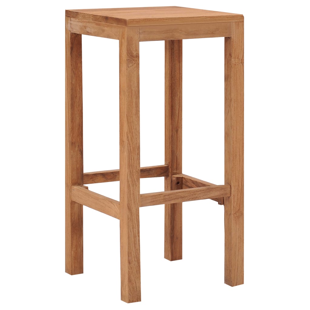 Taburetes de barra de cocina 4 unidades madera maciza de teca