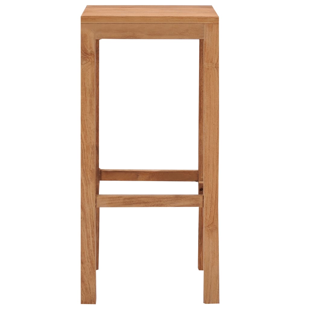 Taburetes de barra de cocina 4 unidades madera maciza de teca