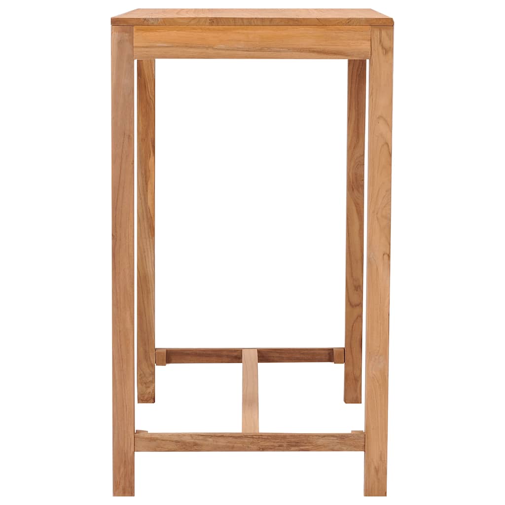 Mesa alta de jardín madera maciza de teca 110x60x105 cm