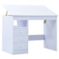 Escritorio infantil de dibujo inclinable azul y blanco