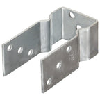 Anclajes de valla 12 uds acero galvanizado plateado 7x6x15 cm