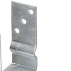 Anclajes de valla 12 uds acero galvanizado plateado 7x6x15 cm