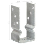 Anclajes de valla 12 uds acero galvanizado plateado 7x6x15 cm