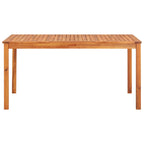 5-piece garden dining set with acacia solid wood cushions