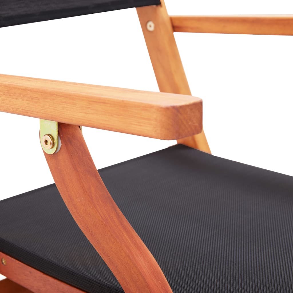 Juego de comedor de jardín 9 pzas madera eucalipto y textilene