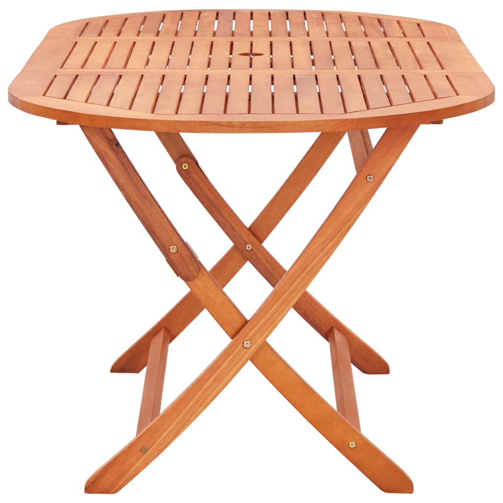 Juego de comedor de jardín 9 pzas madera eucalipto y textilene