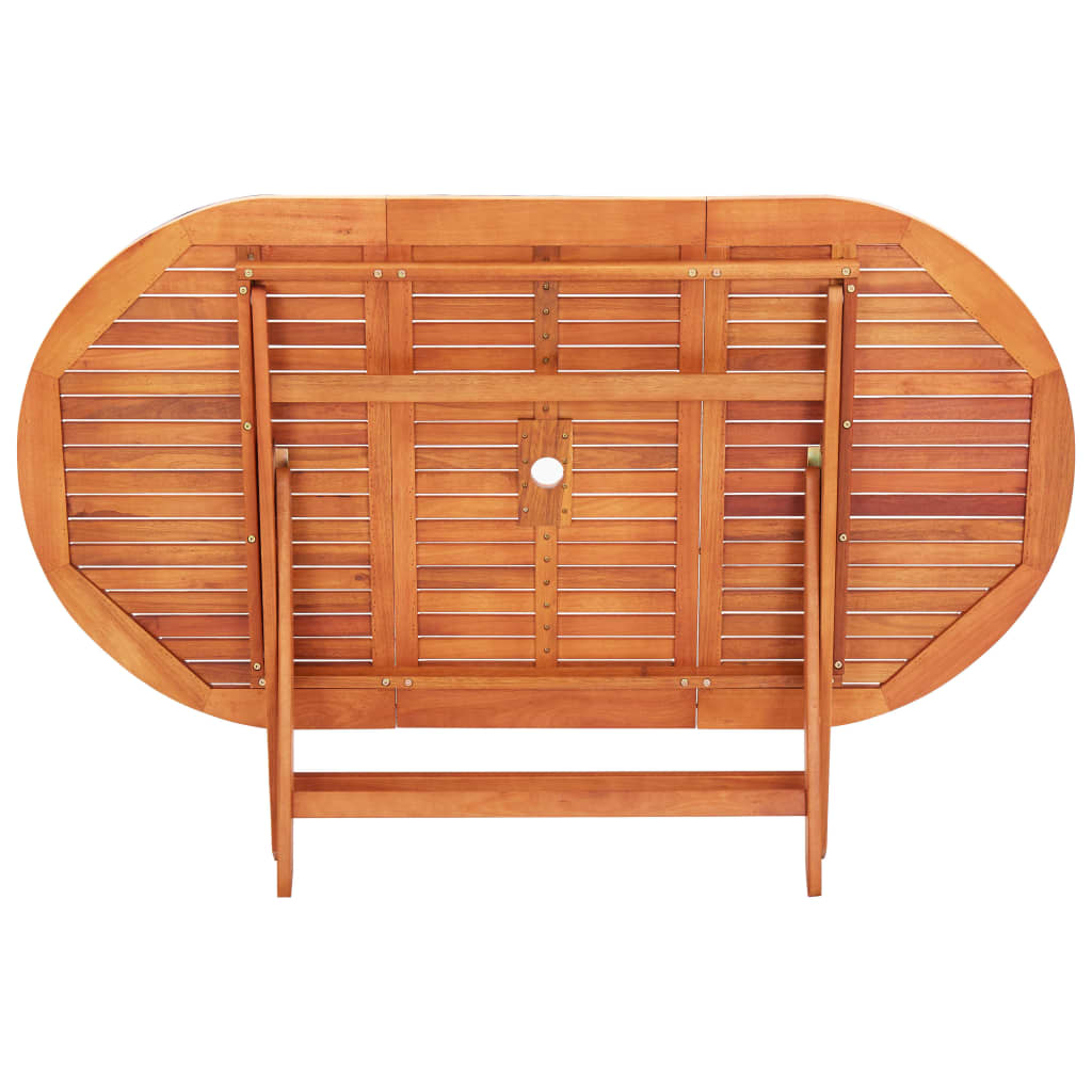 Juego de comedor de jardín 9 pzas madera eucalipto y textilene