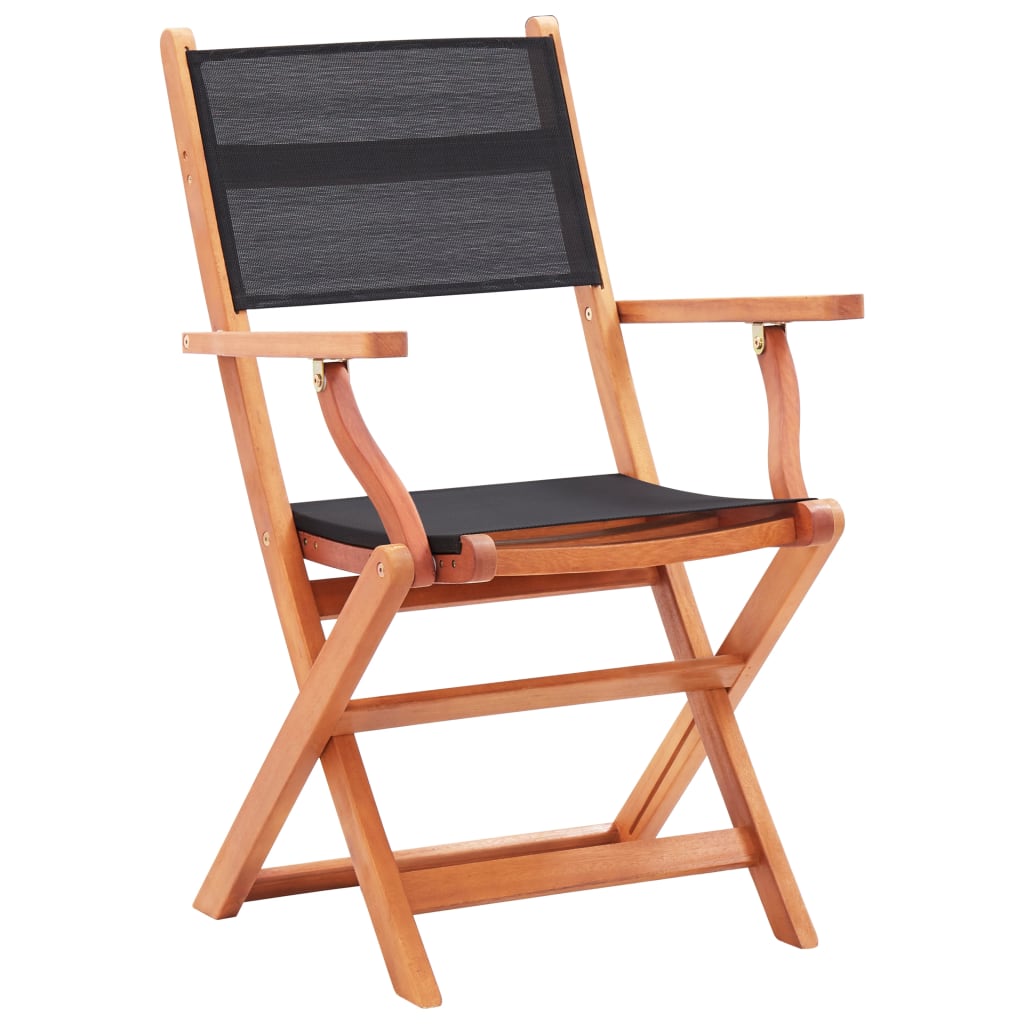 Juego de comedor de jardín 9 pzas madera eucalipto y textilene