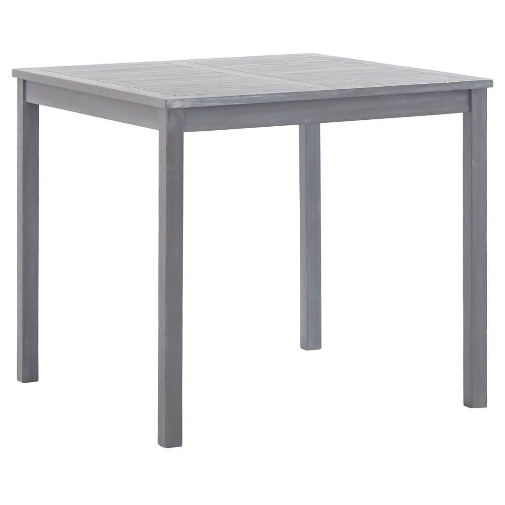 Juego de comedor de jardín 5 pzas madera maciza de acacia gris